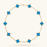 LUXURY CLOVER NECKLACE 10 PATTERNS - BLUE