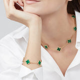LUXURY CLOVER NECKLACE 10 PATTERNS - GREEN