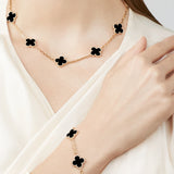 LUXURY CLOVER NECKLACE 10 PATTERNS - BLACK