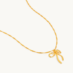 Aine Bow Necklace