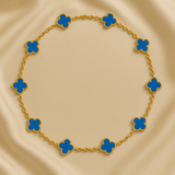 LUXURY CLOVER NECKLACE 10 PATTERNS - BLUE